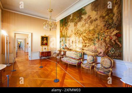 Munich, Allemagne - 07 juillet 2021 : intérieur du musée de la Résidence de Munich. Munchen Residenz est l'ancien palais royal de Munich, en Allemagne. Banque D'Images