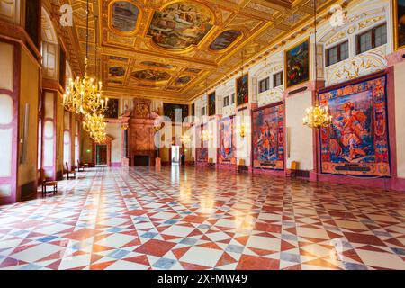 Munich, Allemagne - 07 juillet 2021 : intérieur du musée de la Résidence de Munich. Munchen Residenz est l'ancien palais royal de Munich, en Allemagne. Banque D'Images