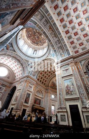 L'Italie, Lombard, Mantoue, Chiesa di Sant' Andrea, l'Église Vue de l'intérieur Banque D'Images