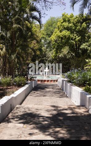 Jardin de Borda, Cuernavaca, Morelos, Mexique ; jardin du XVIIIe siècle maintenant utilisé pour le tourisme et les événements, Cuernavaca, Mexique Banque D'Images