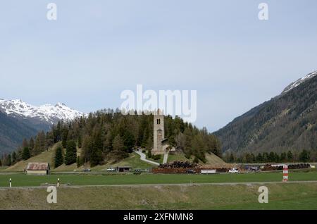 Reformierte Kirche San Gian, Suisse, Europe Banque D'Images