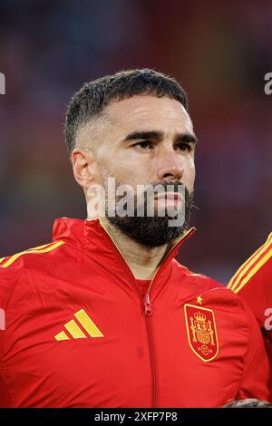 Dani Carvajal (Espagne) vu lors de l'UEFA Euro 2024 Round 16 match entre les équipes nationales d'Espagne et de Géorgie au RheinEnergieStadion final score ; Espagne 4 : 1 Géorgie. Banque D'Images