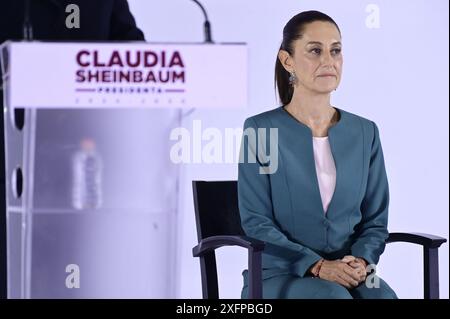 Nouvelle présidente du Mexique Claudia Sheinbaum Pardo, lors de la présentation de la troisième partie de son cabinet au Museo Interactivo de EconomÃ-a (image crédit : © Carlos Tischler/eyepix via ZUMA Press Wire) USAGE ÉDITORIAL SEULEMENT! Non destiné à UN USAGE commercial ! Banque D'Images