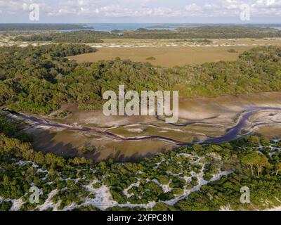 Parc national de Loango, Parc national de Loango, vue aérienne, Province d'Ogooue-maritime, Gabon Banque D'Images