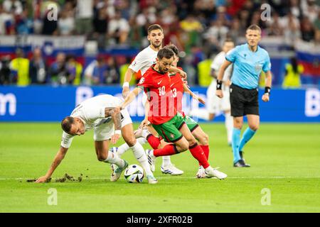 Francfort, Allemagne. 01 juillet 2024. Bernardo Silva (10 ans) du Portugal vu lors de la manche de l'Euro 2024 de l'UEFA du 16e match entre le Portugal et la Slovénie au Deutsche Bank Park à Francfort. Banque D'Images