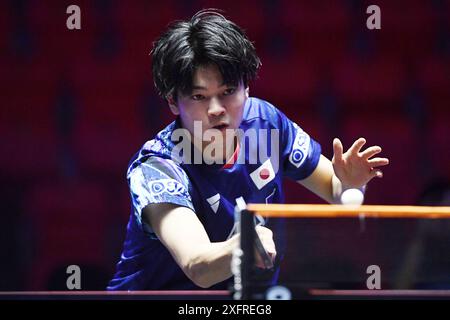 Bangkok, Thaïlande. 4 juillet 2024. Yuta Tanaka (JPN) Tennis de table : WTT Star Contender Bangkok 2024 hommes 1er tour de match au Huamark Indoor Stadium à Bangkok, Thaïlande . Crédit : Itaru Chiba/AFLO/Alamy Live News Banque D'Images