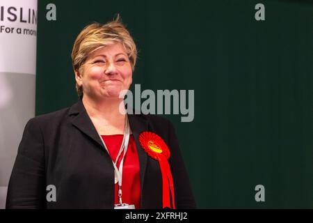 Londres, Royaume-Uni. 05 JUILLET 2024. Comme Emily Thornberry, députée travailliste d'Islington South et de Finsbury, a de nouveau été réélue avec 53,7% des voix aux élections générales britanniques de 2024. Crédit Milo Chandler/Alamy Live News Banque D'Images