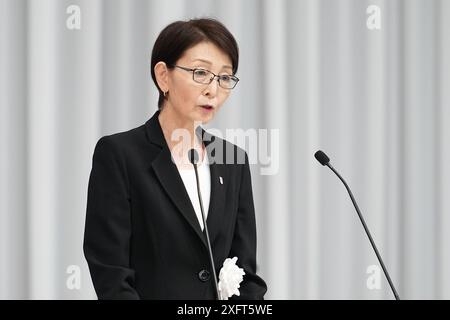 Tokyo, Japon. 5 juillet 2024. JOCYuko Mitsuya Olympic : cérémonie d'organisation de l'équipe nationale du Japon pour les Jeux Olympiques de Paris 2024 à Tokyo, Japon . Crédit : AFLO SPORT/Alamy Live News Banque D'Images