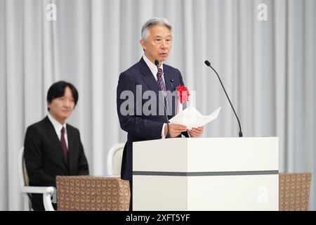 Tokyo, Japon. 5 juillet 2024. Masahito Moriyama Olympic : cérémonie d'organisation de l'équipe nationale du Japon pour les Jeux Olympiques de Paris 2024 à Tokyo, Japon . Crédit : AFLO SPORT/Alamy Live News Banque D'Images