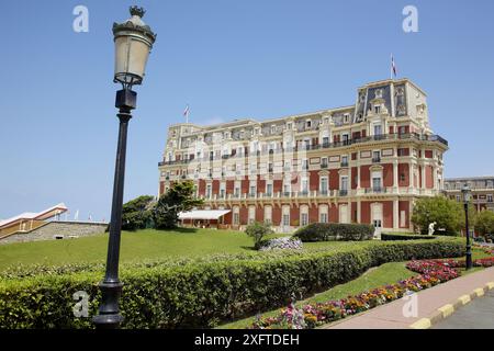 Hôtel du Palais, Biarritz. Aquitaine, Pyrénées-Atlantiques, France Banque D'Images