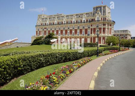 Hôtel du Palais, Biarritz. Aquitaine, Pyrénées-Atlantiques, France Banque D'Images