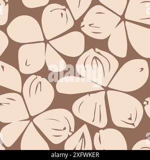 Motif sans couture de fleurs. illustration vectorielle. Fleurs abstraites, vecteur floral avec des feuilles Illustration de Vecteur