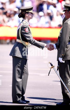 Talarn, Catalogne, Espagne. 5 juillet 2024. La princesse héritière Leonor assiste à la présentation des décharges royales à la 49e promotion de l'échelle NCO à l'Académie générale de base pour les sous-officiers le 5 juillet 2024 à Talarn, Espagne (crédit image : © Jack Abuin/ZUMA Press Wire) USAGE ÉDITORIAL SEULEMENT! Non destiné à UN USAGE commercial ! Banque D'Images