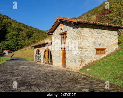 Maison de parc, parc naturel de Saja-Besaya, Cantabrie, Espagne Banque D'Images