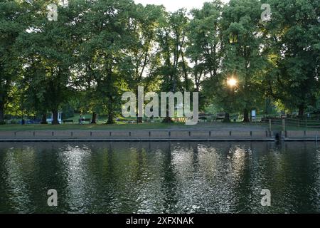 The River Avon, Evesham, Royaume-Uni Banque D'Images