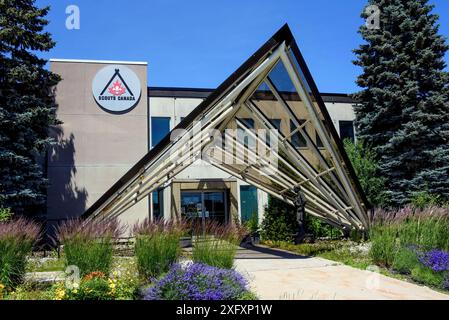 Ottawa, Canada - 28 juin 2024 : siège social national de Scouts Canada sur Baseline Rd. Scouts Canada est une association canadienne de scoutisme qui offre des services pro Banque D'Images