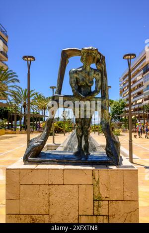 Salvador Dali sculpture, Esculturas de Dalí, Avenida del Mar, Marbella, Espagne Banque D'Images