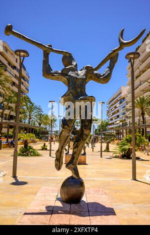 Salvador Dali sculpture, Esculturas de Dalí, Avenida del Mar, Marbella, Espagne Banque D'Images