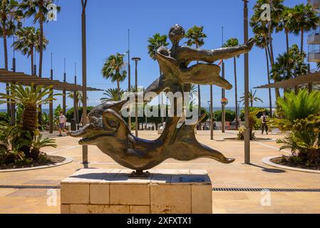 Salvador Dali sculpture, Esculturas de Dalí, Avenida del Mar, Marbella, Espagne Banque D'Images