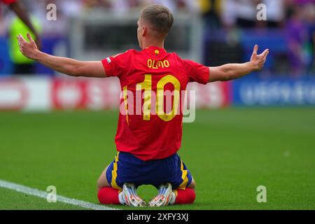 Stuttgart, Allemagne. 05 juillet 2024. L'Espagnol Dani Olmo lors du match de football Euro 2024 entre l'Espagne et l'Allemagne à la Stuttgart Arena, Stuttgart, Allemagne - vendredi 05 juillet 2024. Sport - Soccer . (Photo de Spada/LaPresse) crédit : LaPresse/Alamy Live News Banque D'Images