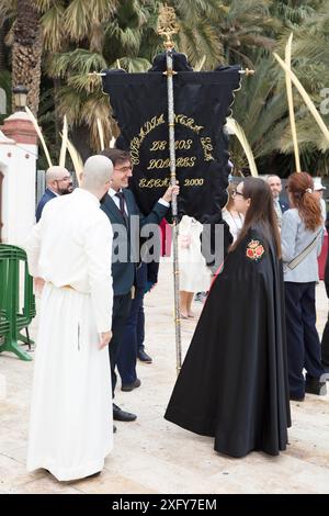 Dimanche des palmiers, préparation, rassemblement, Parc Emilio Villanueva, tradition, douanes, Semana Santa, Elche, Alicante, autonomie de Valence, Espagne Banque D'Images