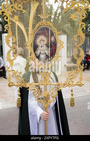 Dimanche des palmiers, préparation, rassemblement, Parc Emilio Villanueva, tradition, douanes, Semana Santa, Elche, Alicante, autonomie de Valence, Espagne Banque D'Images