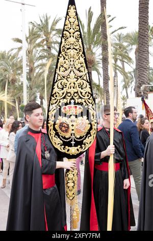 Dimanche des palmiers, préparation, rassemblement, Parc Emilio Villanueva, tradition, douanes, Semana Santa, Elche, Alicante, autonomie de Valence, Espagne Banque D'Images