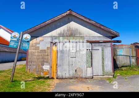 Hangar d'entreposage abandonné à Steveston Colombie-Britannique Canada Banque D'Images