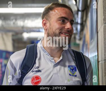 Warrington, Royaume-Uni. 05 juillet 2024. James Harrison de Warrington Wolves arrive avant le match de la Betfred Super League Round 16 Warrington Wolves vs Huddersfield Giants au Halliwell Jones Stadium, Warrington, Royaume-Uni, le 5 juillet 2024 (photo par Gareth Evans/News images) à Warrington, Royaume-Uni le 7/5/2024. (Photo de Gareth Evans/News images/SIPA USA) crédit : SIPA USA/Alamy Live News Banque D'Images