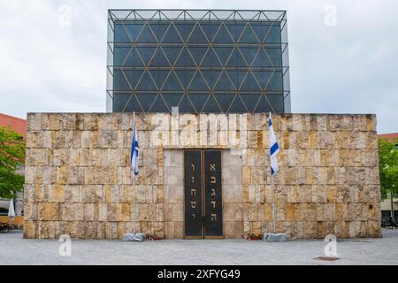 La synagogue Ohel Jakob est située sur la Sankt-Jakobs-Platz à Munich Banque D'Images