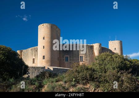 Forteresse circulaire Castell de Bellver, Palma, Majorque, Îles Baléares, Espagne, Europe Banque D'Images