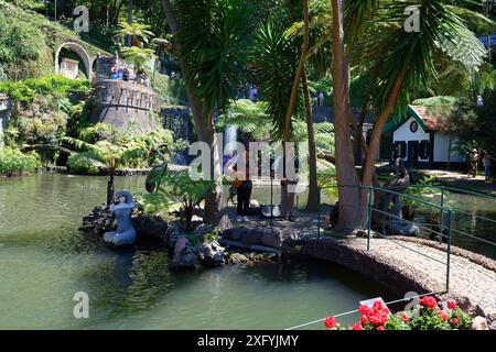 Monte Palace, jardin tropical, Monte district, Funchal, Madère, Ilha de Madeira, Océan Atlantique, Portugal Banque D'Images