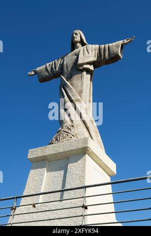 Statue du Christ Rédempteur à Ponta do Garajau près de Canico, Canico, Ilha de Madère, Océan Atlantique, Île de Madère, Portugal Banque D'Images