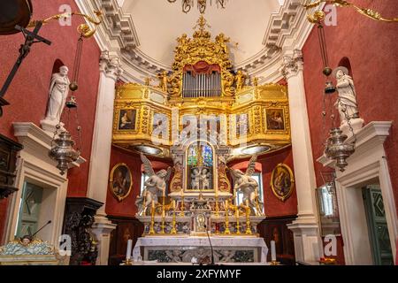 Autel de l'église de caractérisée Blaise, Dubrovnik, Croatie, Europe Banque D'Images