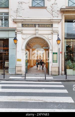 Entrée à la Galerie Vivienne, Paris, Ile de France, France Banque D'Images