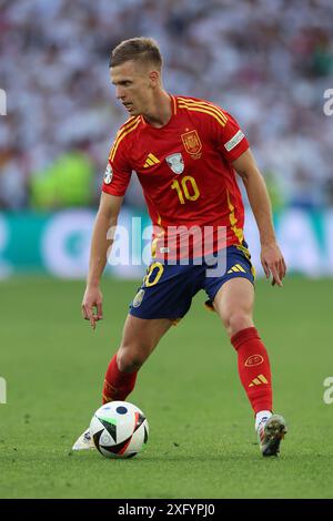 Stuttgart, Allemagne. 05 juillet 2024. Fussball UEFA EURO 2024 Viertelfinale Spanien - Deutschland AM 05.07.2024 in der Stuttgart Arena in Stuttgart Dani Olmo ( Spanien ) Foto : Revierfoto crédit : ddp media GmbH/Alamy Live News Banque D'Images