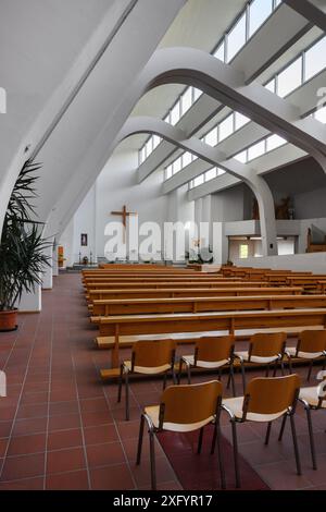 Santa Maria Assunta, Eglise, Alvar Aalto, Riola di Vergato, Italie Banque D'Images