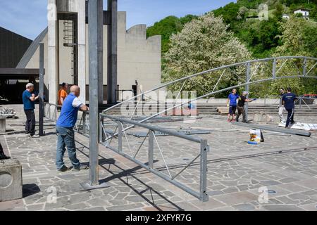 Santa Maria Assunta, Eglise, Alvar Aalto, Riola di Vergato, Italie Banque D'Images