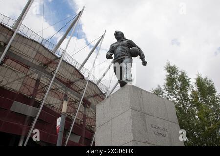 PGE Narodowy (stade national Kazimierz Górski) par les architectes Volkwin Marg, Hubert Nienhoff, Knut Stockhusen Banque D'Images