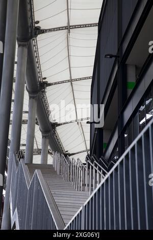 PGE Narodowy (stade national Kazimierz Górski) par les architectes Volkwin Marg, Hubert Nienhoff, Knut Stockhusen Banque D'Images