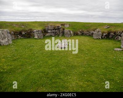 Temple de Stanydale, près de Bixter, Shetland continentale, Royaume-Uni Banque D'Images