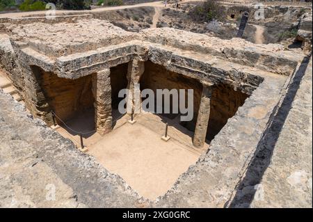 Tombes des rois site archéologique de la ville de Kato Paphos, île de Chypre. 3 Banque D'Images