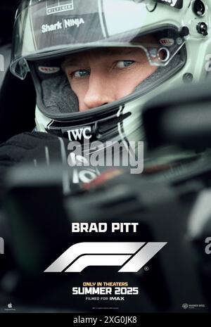 DATE DE SORTIE : 27 juin 2025. TITRE : F1. STUDIO : Warner Bros. RÉALISATEUR : Joseph Kosinski. TRACÉ : suit un pilote de formule 1 qui sort de sa retraite pour encadrer et faire équipe avec un pilote plus jeune. EN VEDETTE : BRAD PITT dans le rôle de Sonny Hayes. (Crédit image : © Warner Bros/Entertainment Pictures/ZUMAPRESS.com) USAGE ÉDITORIAL UNIQUEMENT ! Non destiné à UN USAGE commercial ! Banque D'Images