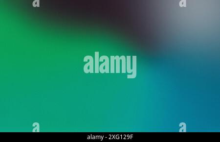 Fond vert bleu de forme libre dégradé, texture granuleuse, motif de bannière web couleur floue, espace de copie Banque D'Images