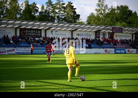 Vittsjö GIK jouant contre le FC Rosengård à Damallsvenskan, le 5 juillet 2024 Banque D'Images