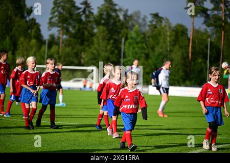 Vittsjö GIK jouant contre le FC Rosengård à Damallsvenskan, le 5 juillet 2024 Banque D'Images