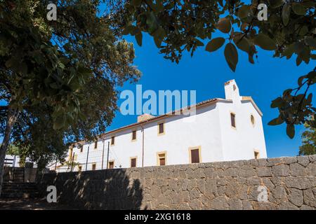 Hermitage de Maristel la sur Puig de sa Fita del RAM, Esporles, Majorque, Iles Baléares, Espagne Banque D'Images