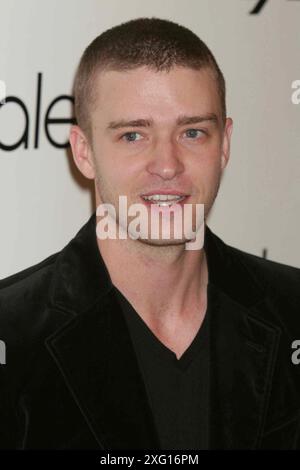 Justin Timberlake lors du lancement de la collection William Rast à Bloomingdale's 59th Street à New York le 1er novembre 2005. Crédit photo : Henry McGee/MediaPunch Banque D'Images