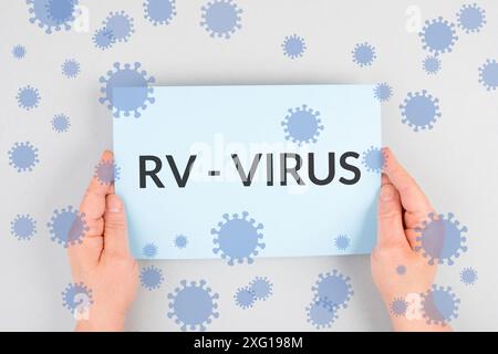 RSV, virus respiratoire syncytial, orthopneumovirus humain, maladie contagieuse de l'enfant Banque D'Images