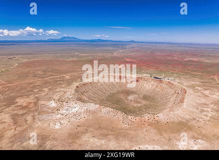 Baringer ou Meteor Crater Natural Landmark dans une vue aérienne Banque D'Images